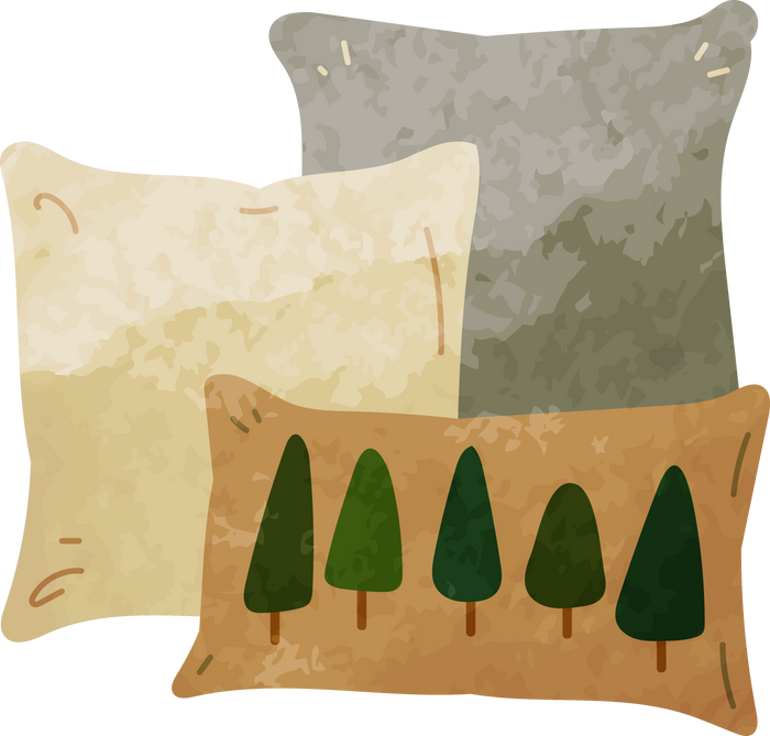 Watercolor pillow